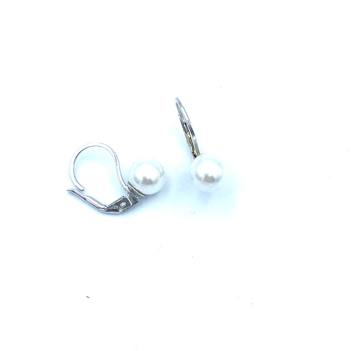 Orecchini  Argento Perla 6 mm