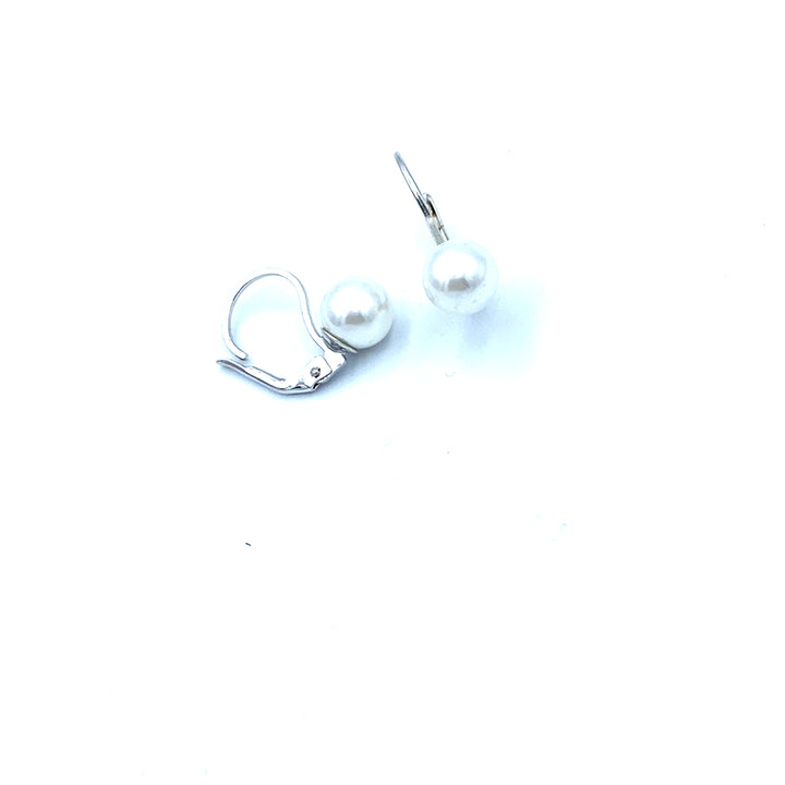 Orecchini  Argento Perla 6 mm