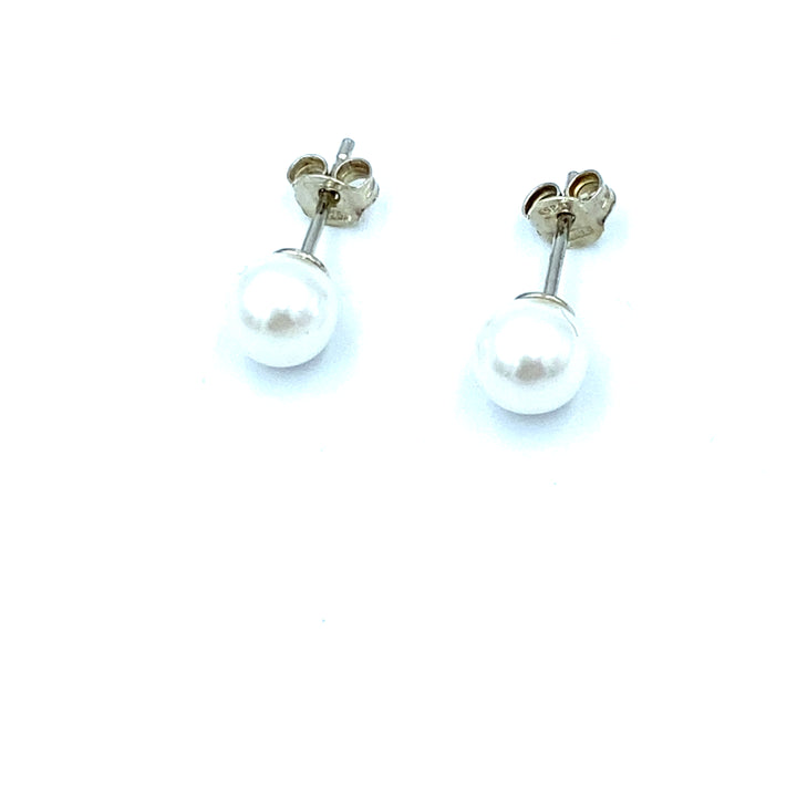 Orecchini  Argento Perla 7 mm