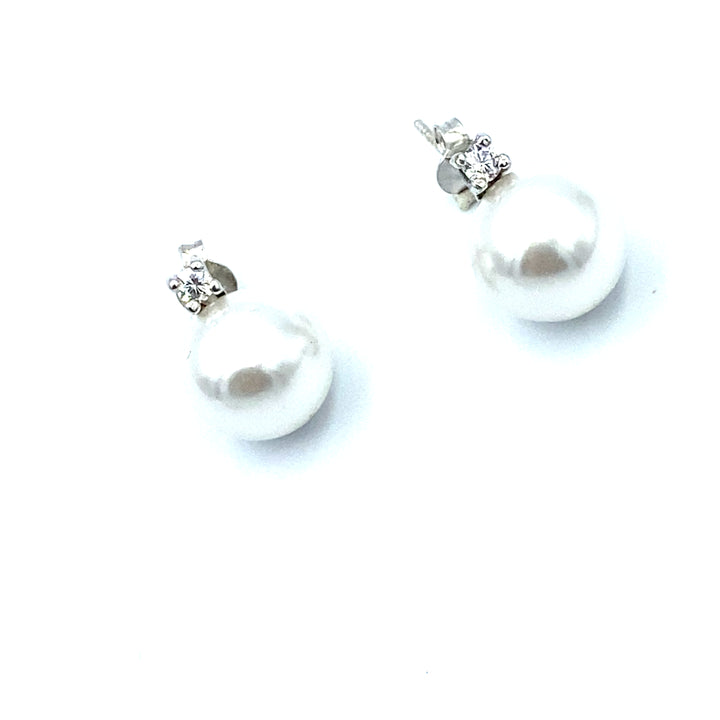 Orecchini  Argento Perla 14 mm