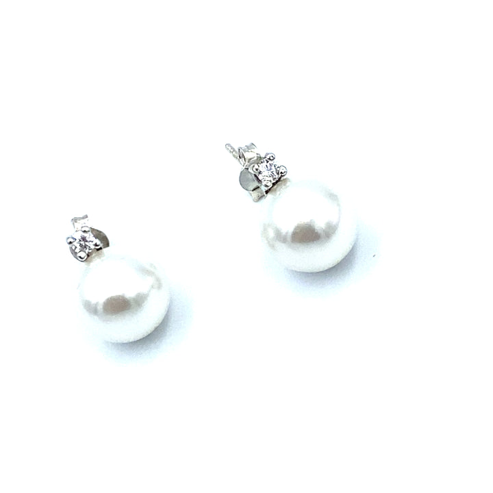 Orecchini  Argento Perla 13 mm