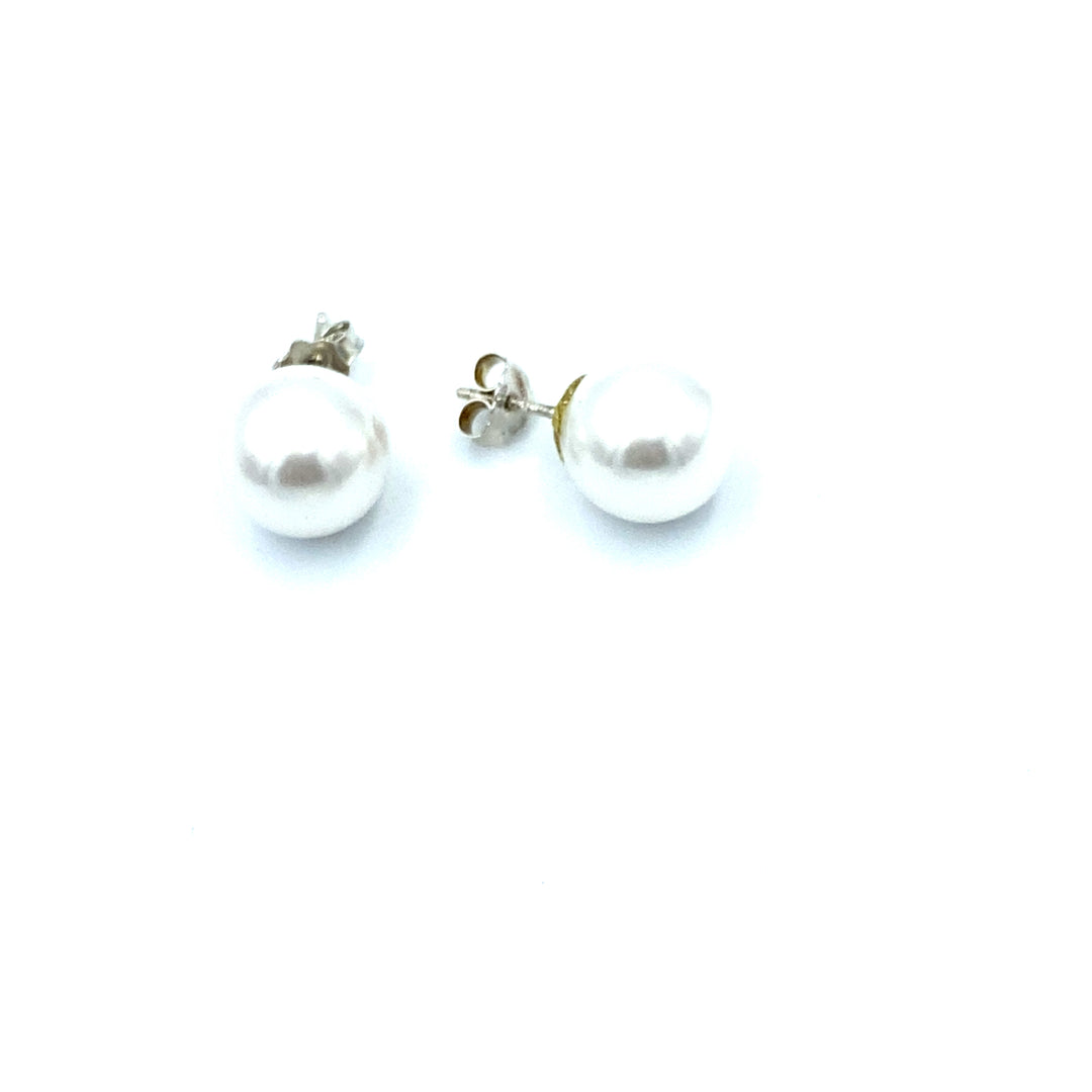 Orecchini Argento Perla 14 mm