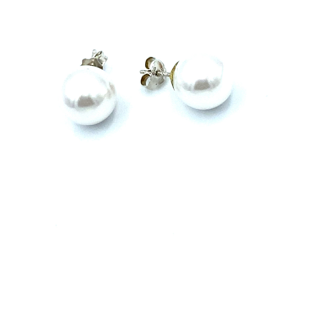 Orecchini Argento Perla 14 mm