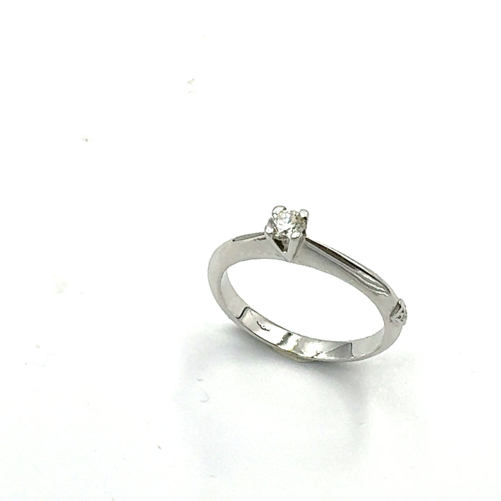 Miluna Solitaire Ring in White Gold