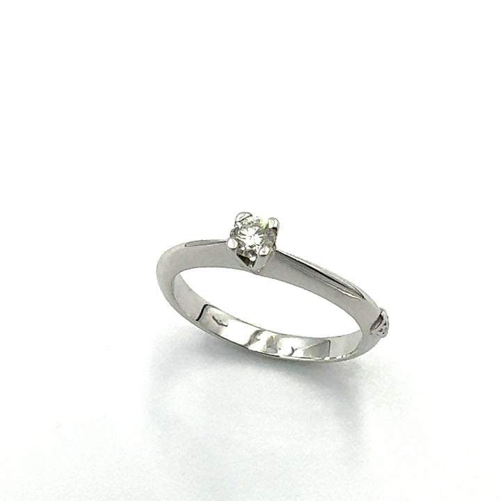 Miluna Solitaire Ring in White Gold