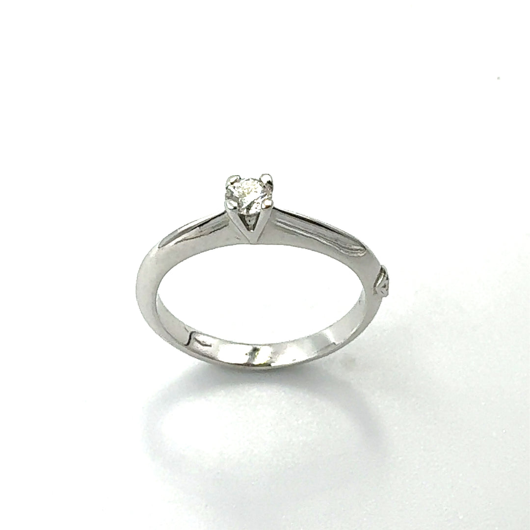 Miluna Solitaire Ring in White Gold