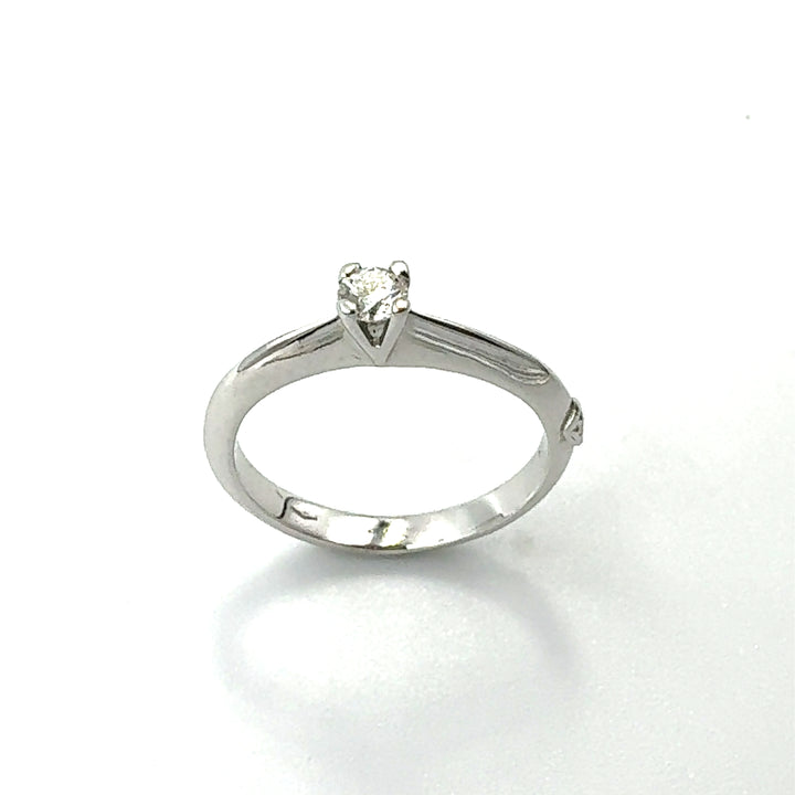 Miluna Solitaire Ring in White Gold