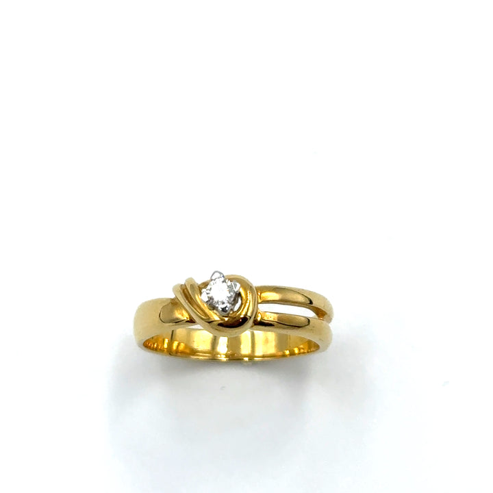 Anello Solitario Oro Giallo