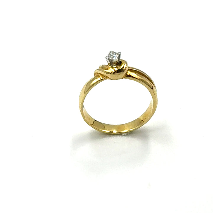 Anello Solitario Oro Giallo