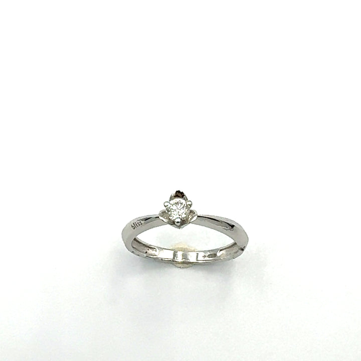 Miluna Solitaire Ring in White Gold