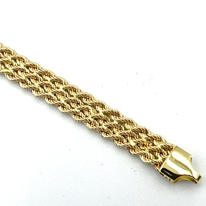 Yellow Gold Rope Bracelet