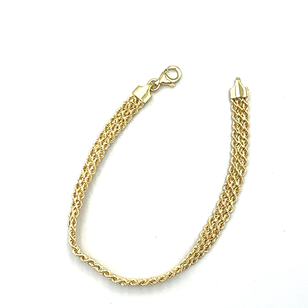 Yellow Gold Rope Bracelet