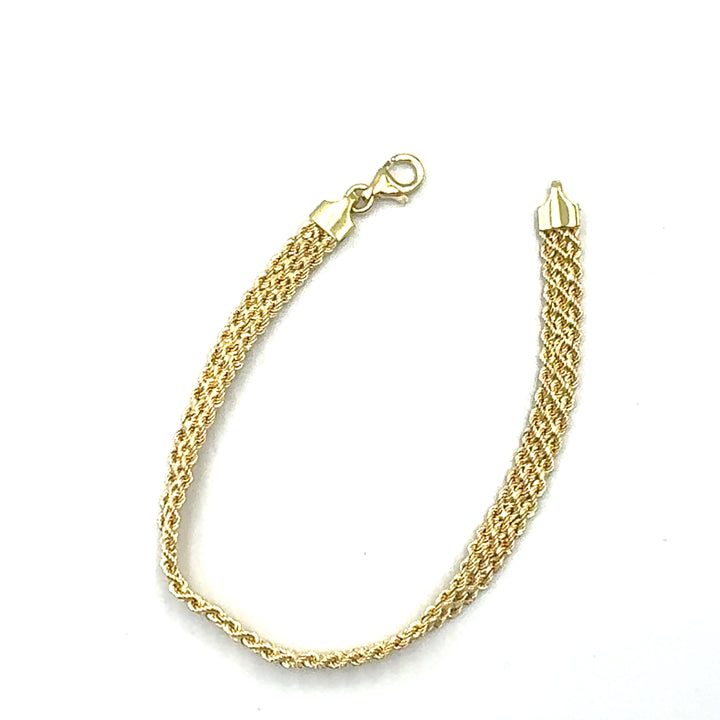 Bracciale Fune Oro Giallo 3 Fili