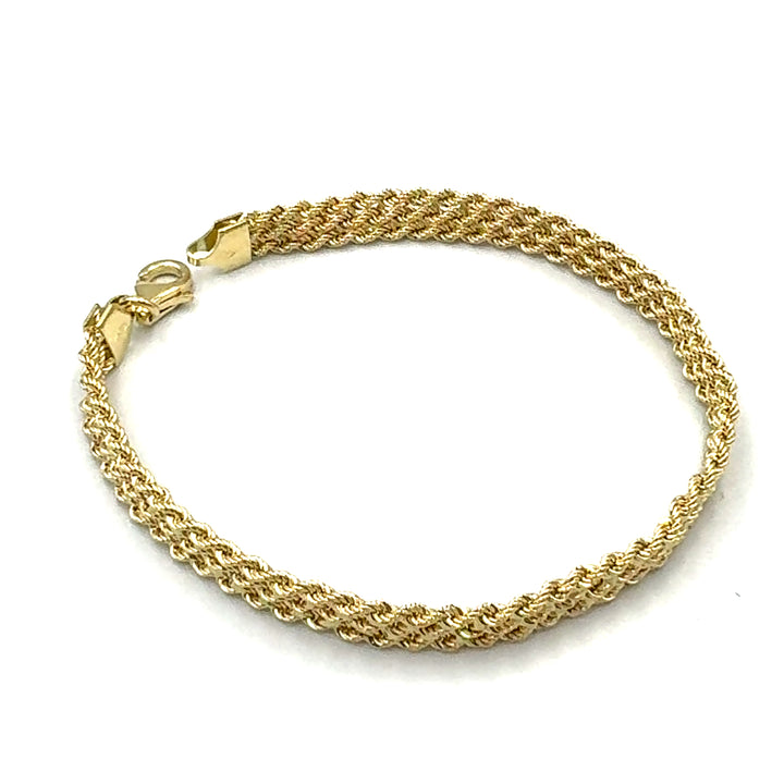 Yellow Gold Rope Bracelet