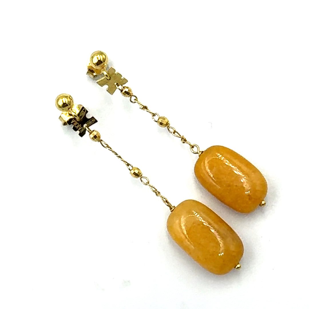 Rajola Gold and Onyx Earrings