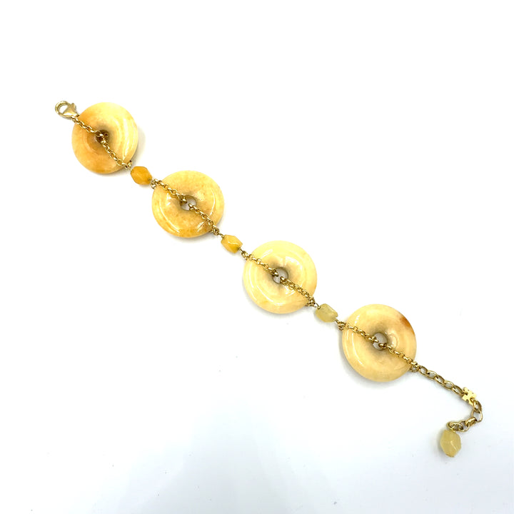 Rajola Gold Bracelet Hula Hop Jasper