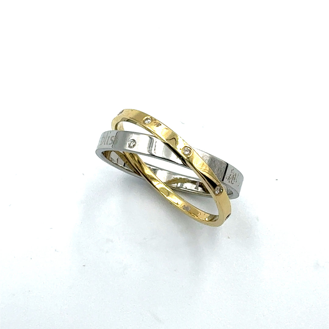 Anello Bliss Two You Acciaio Oro