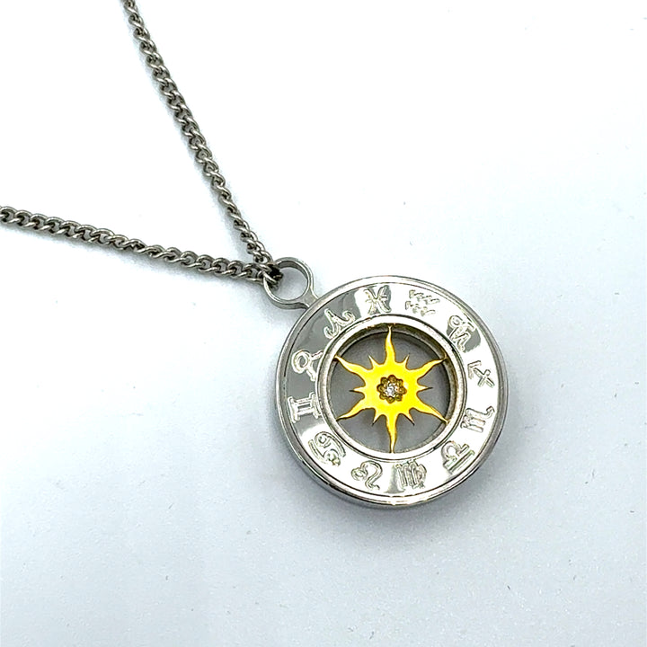 Compass Rose Pendant with Diamond