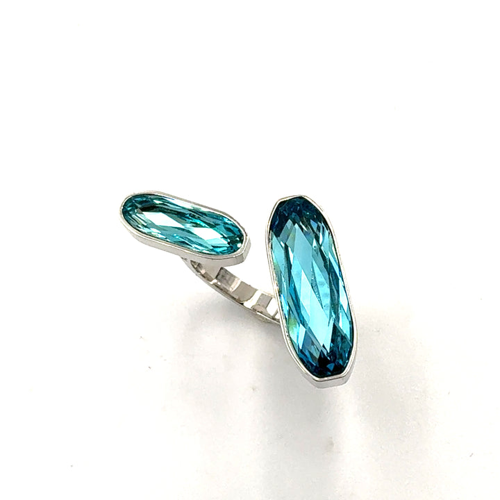 Anello Rebecca Topazio Azzurro