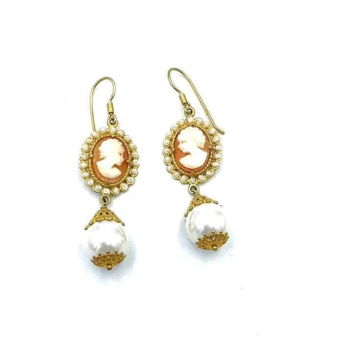 Hera's Treasure Mother of Pearl Drop Earrings