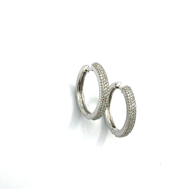 Bibigì Pavè Circle Earrings