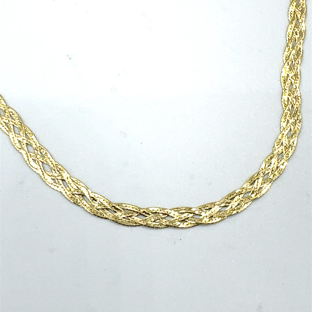 Collana Maglia Treccia Oro Giallo