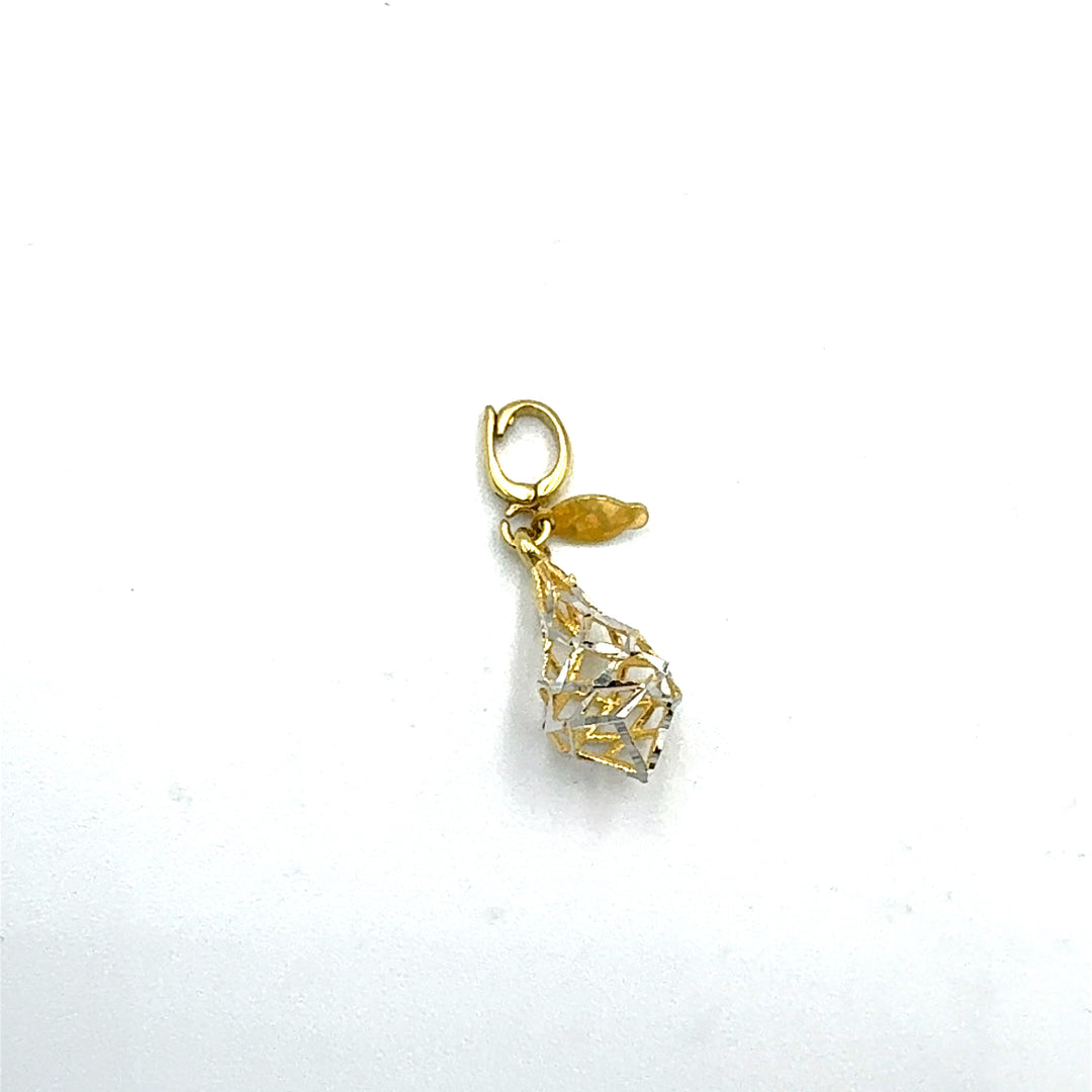 Two-tone gold mobile pendant