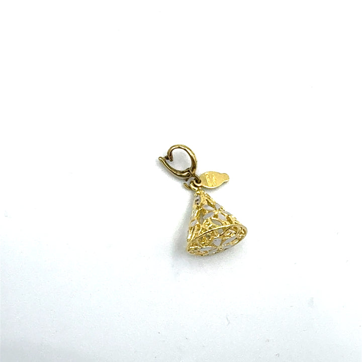 Two-tone gold mobile pendant