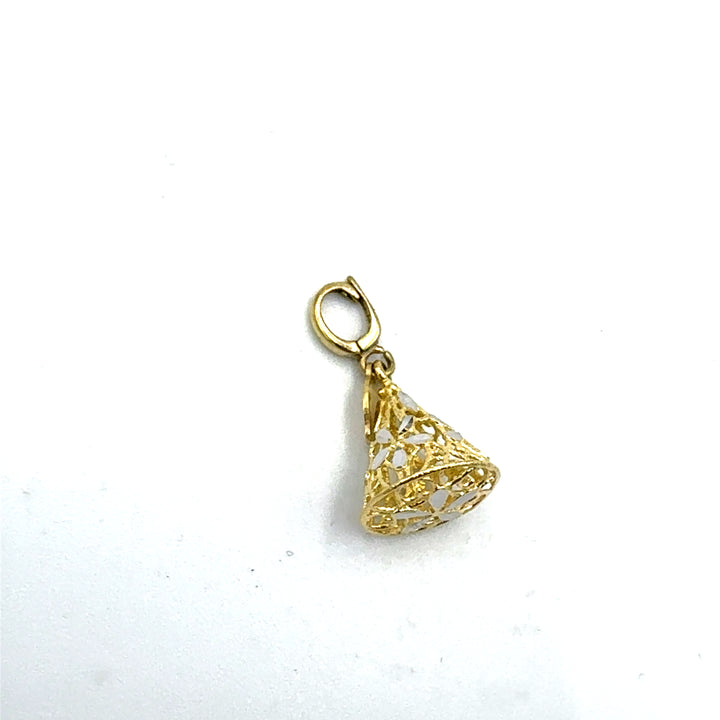 Two-tone gold mobile pendant