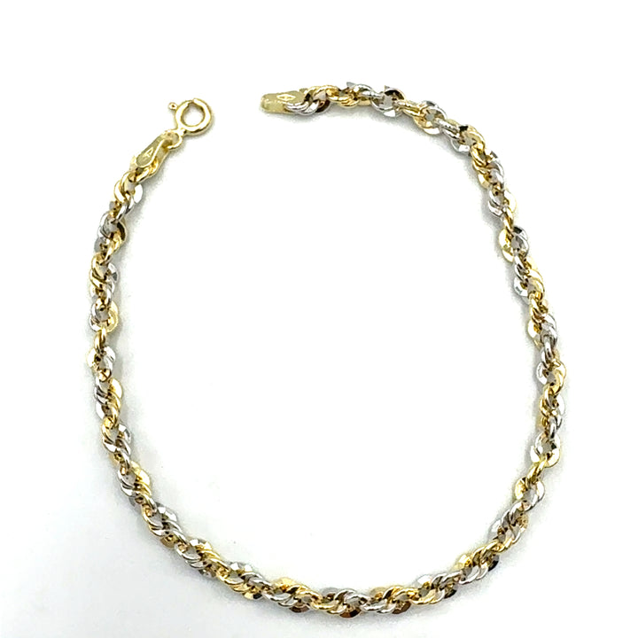 Yellow gold chain bracelet