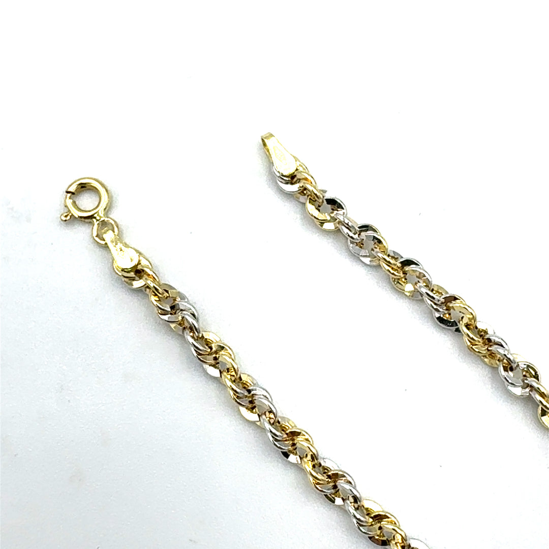 Yellow gold chain bracelet