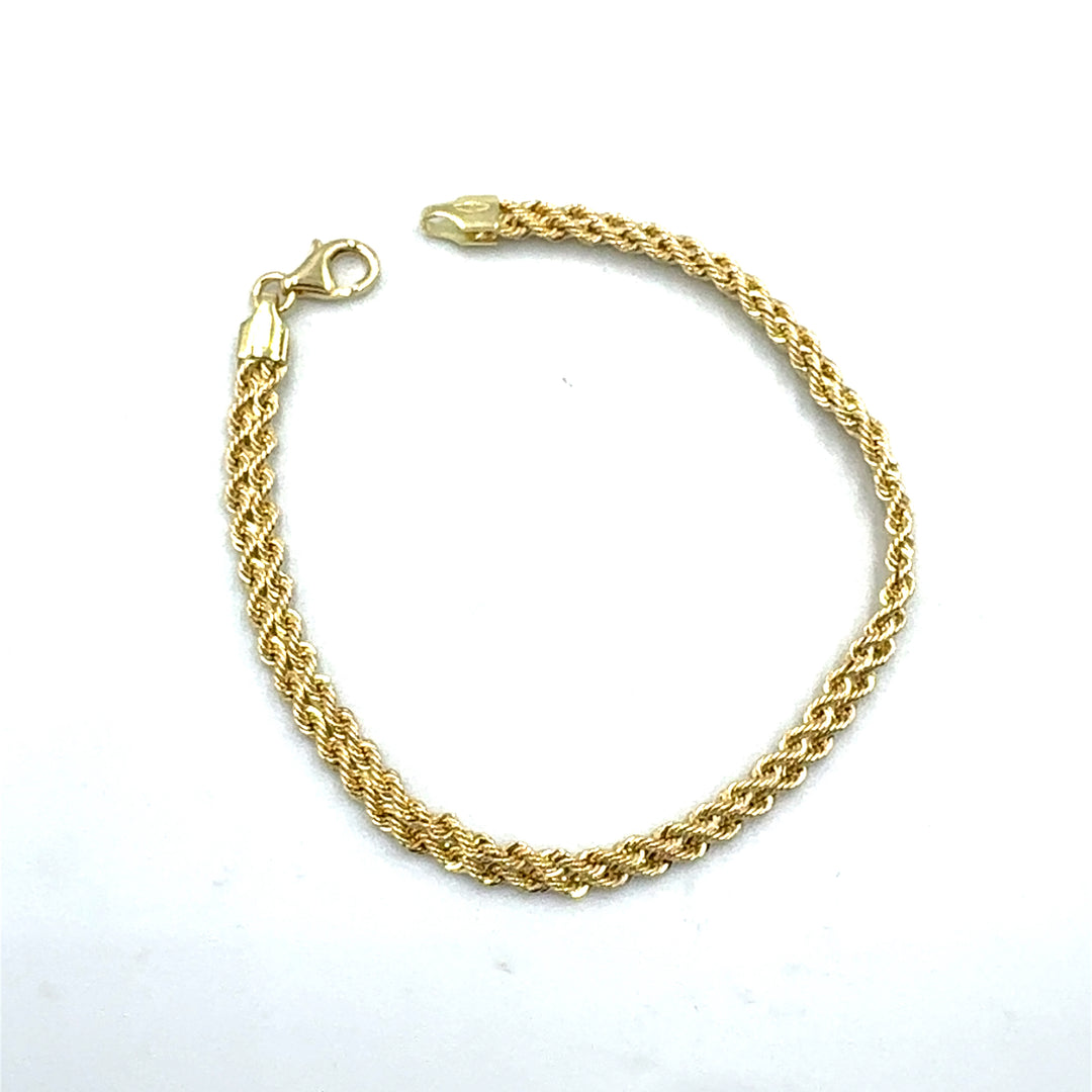 Bracciale Doppia Fune Oro Giallo