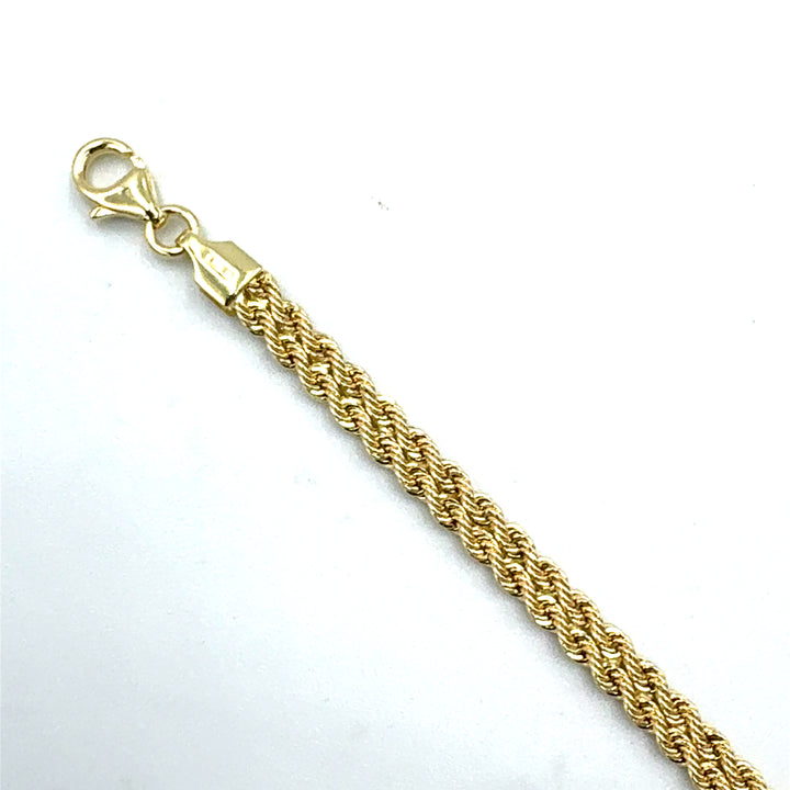 Bracciale Doppia Fune Oro Giallo