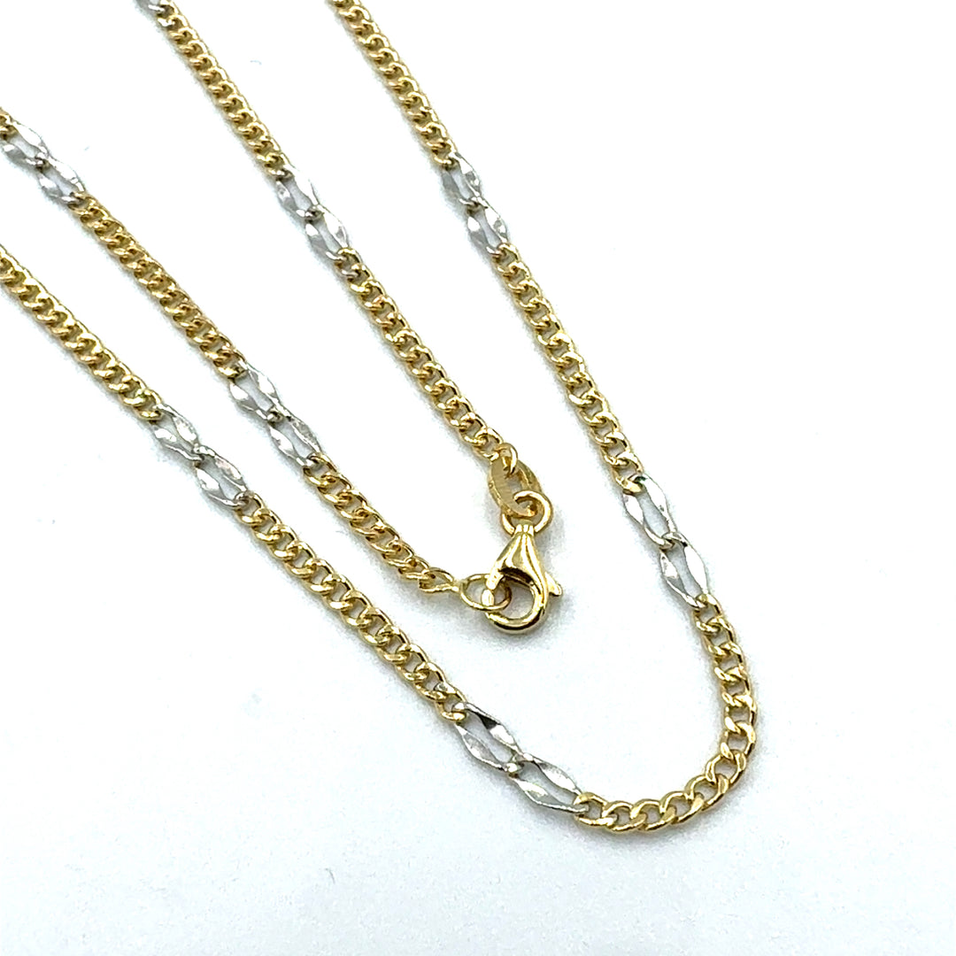 Two-tone gold chain