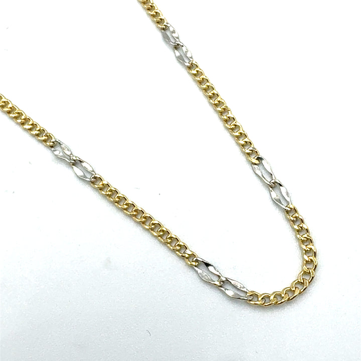 Two-tone gold chain