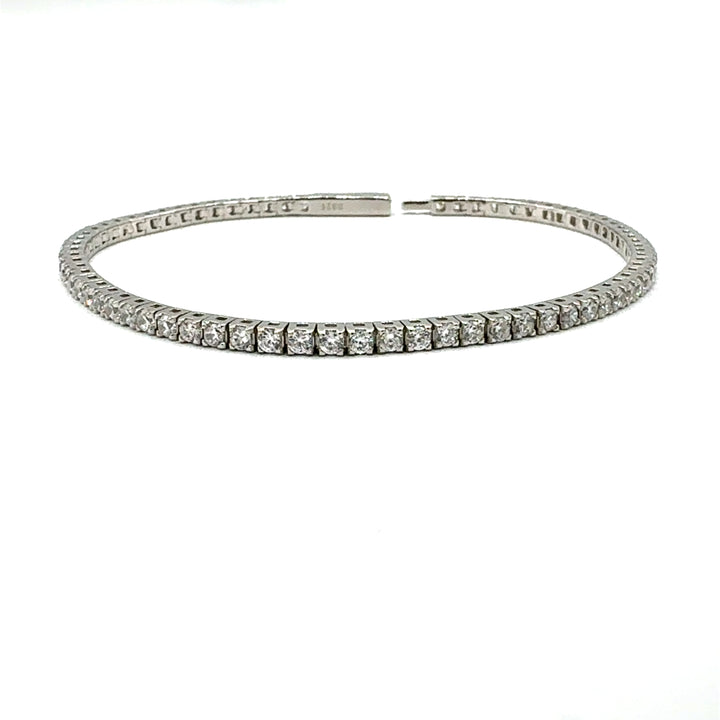 Bracciale Tennis Argento Zirconi Bianchi 2 mm