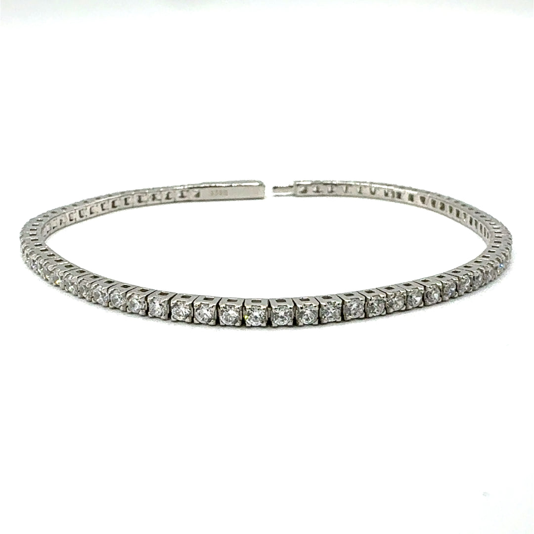 Bracciale Tennis Argento Zirconi Bianchi 2 mm