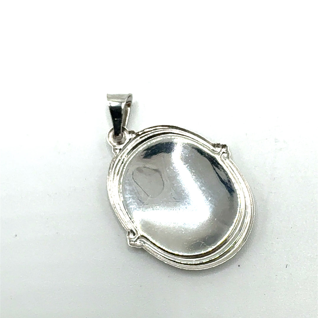 Pendente San Pio Oro Bianco