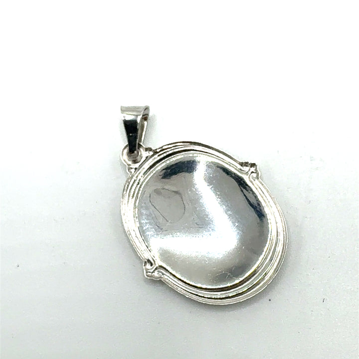 Pendente San Pio Oro Bianco