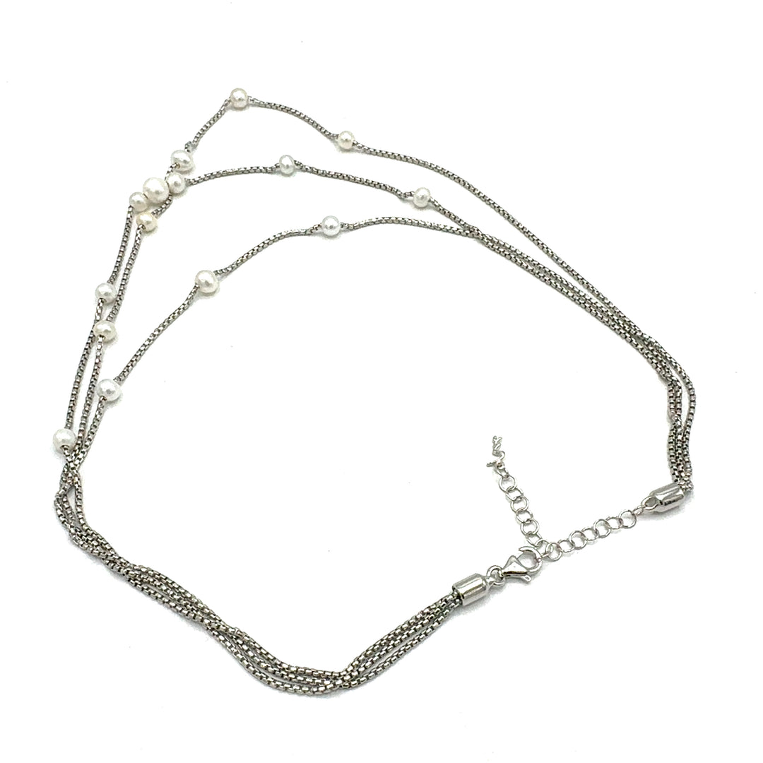 Collana Miluna Argento e Perle PCL6626