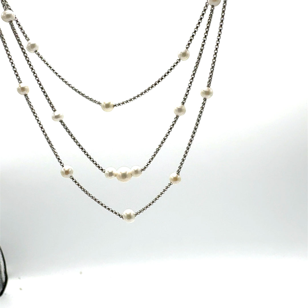 Collana Miluna Argento e Perle PCL6626