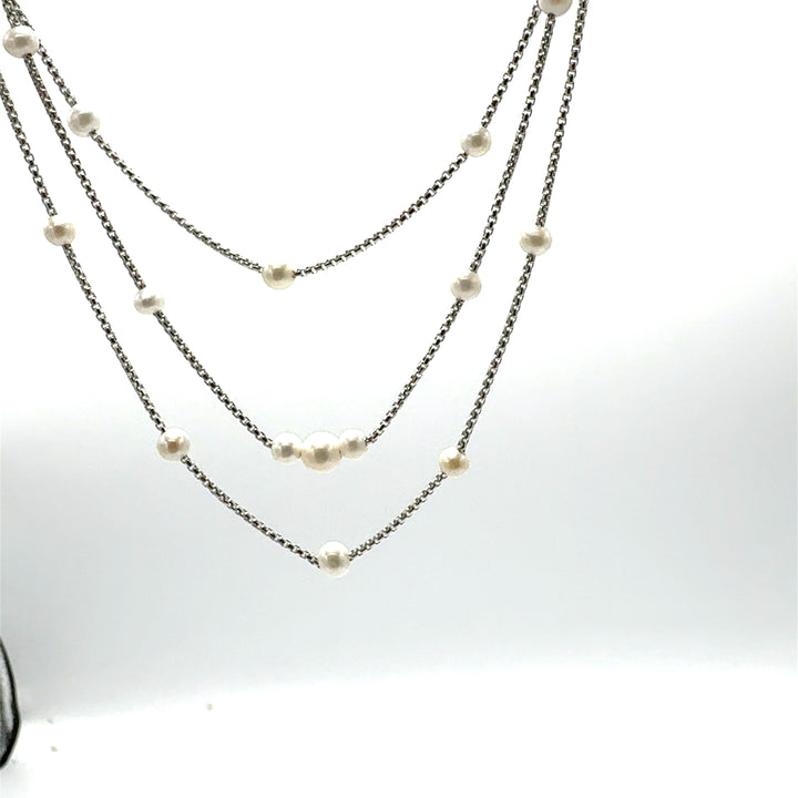 Collana Miluna Argento e Perle PCL6626