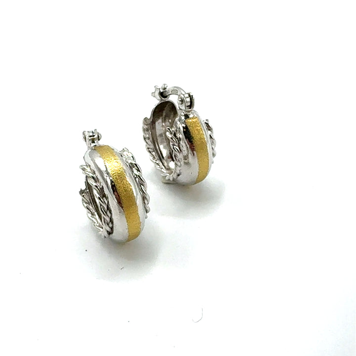 Orecchini Cerchio Oro Bicolore Cordellina