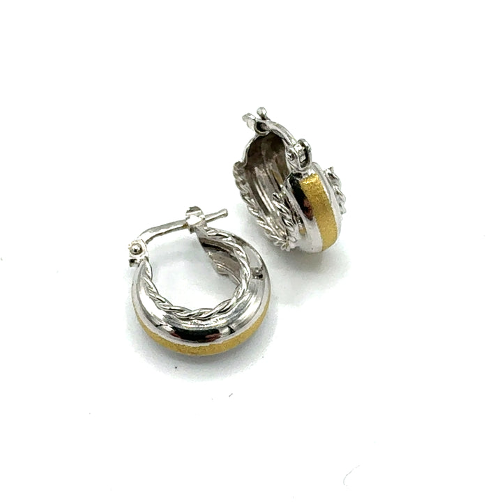 Orecchini Cerchio Oro Bicolore Cordellina