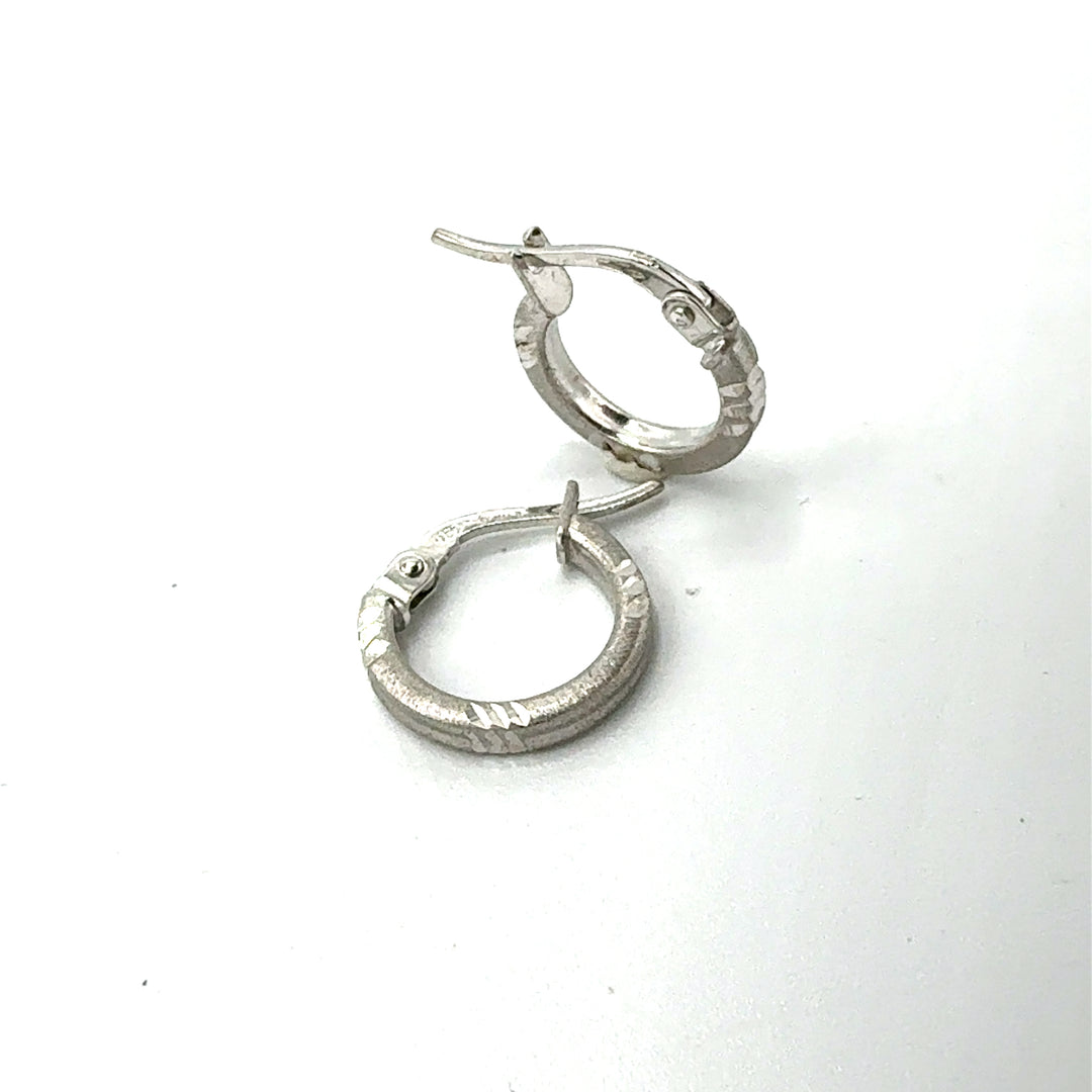 Orecchini Cerchio Oro Bianco 1,5 mm