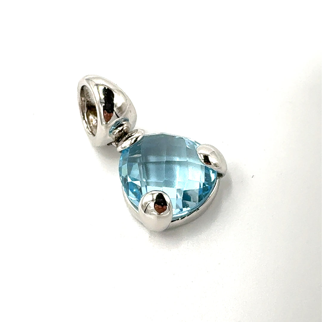 Pendente Goccia  Topazio Azzurro