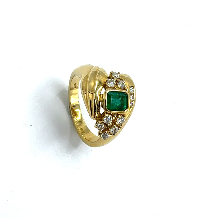 Anello Smeraldo Oro Giallo