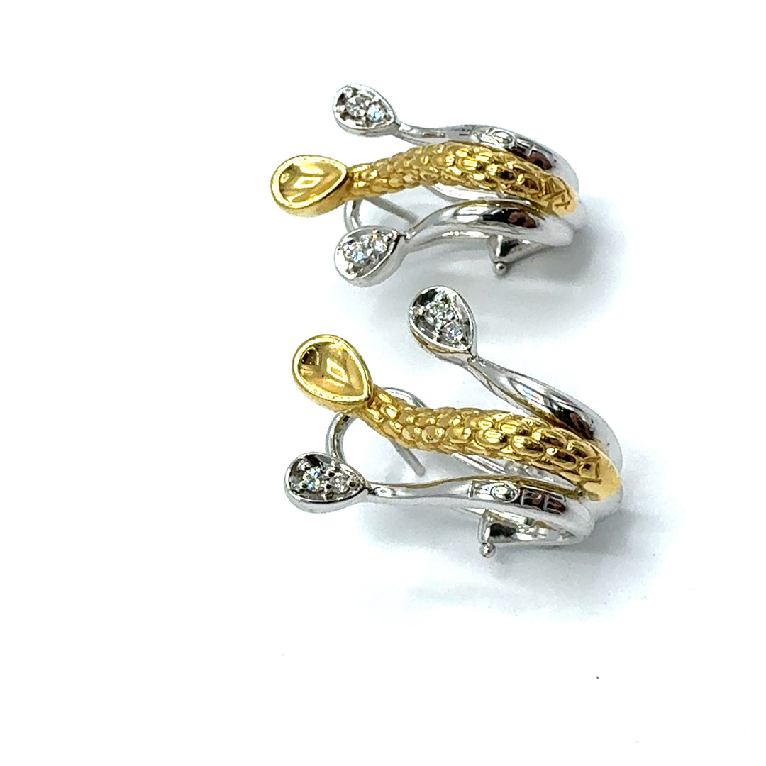 Orecchini Fope Oro Bicolore