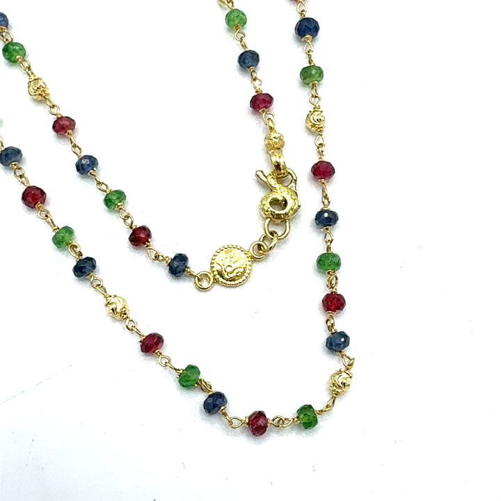 Collana Sun Day Rubini  Zaffiri Smeraldi