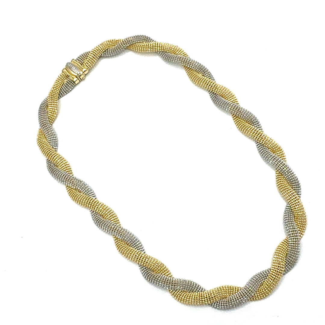 Collana Girocollo Oro Giallo Bianco Unoaerre